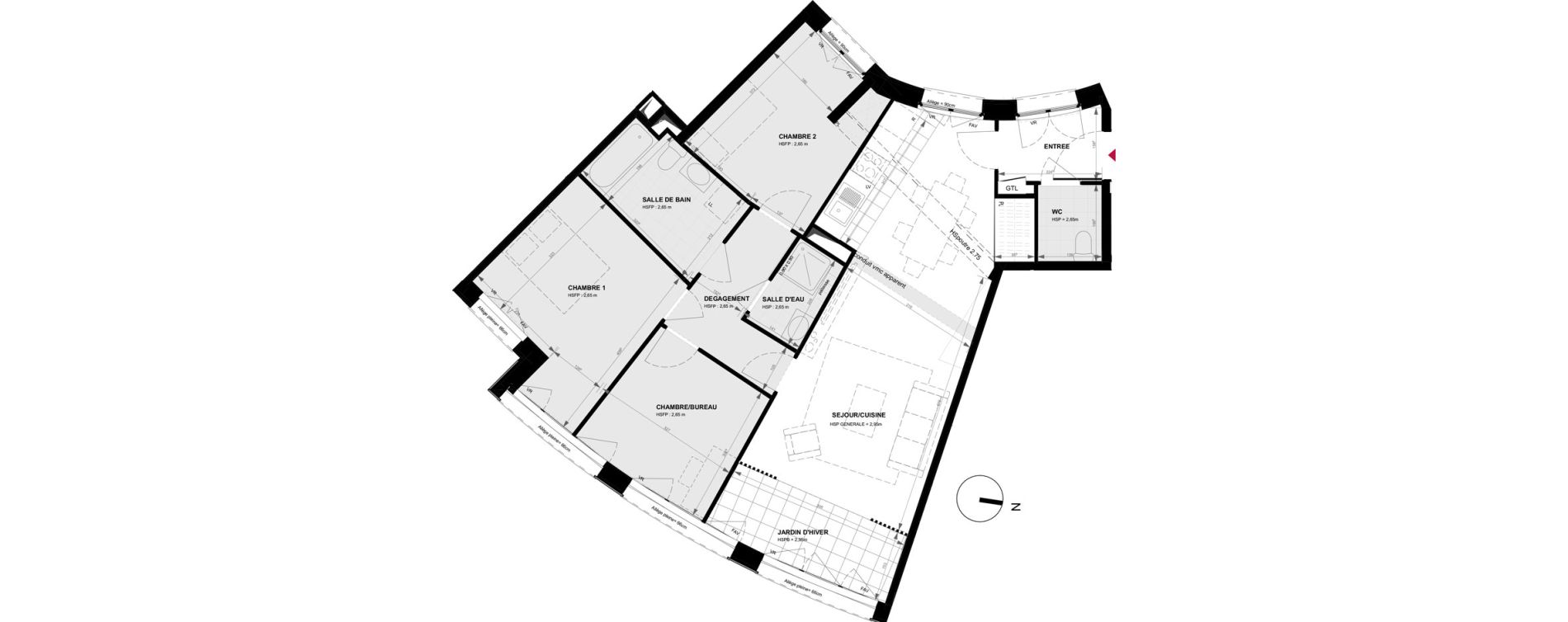 Appartement T4 de 88,70 m2 &agrave; Gennevilliers Village chandon