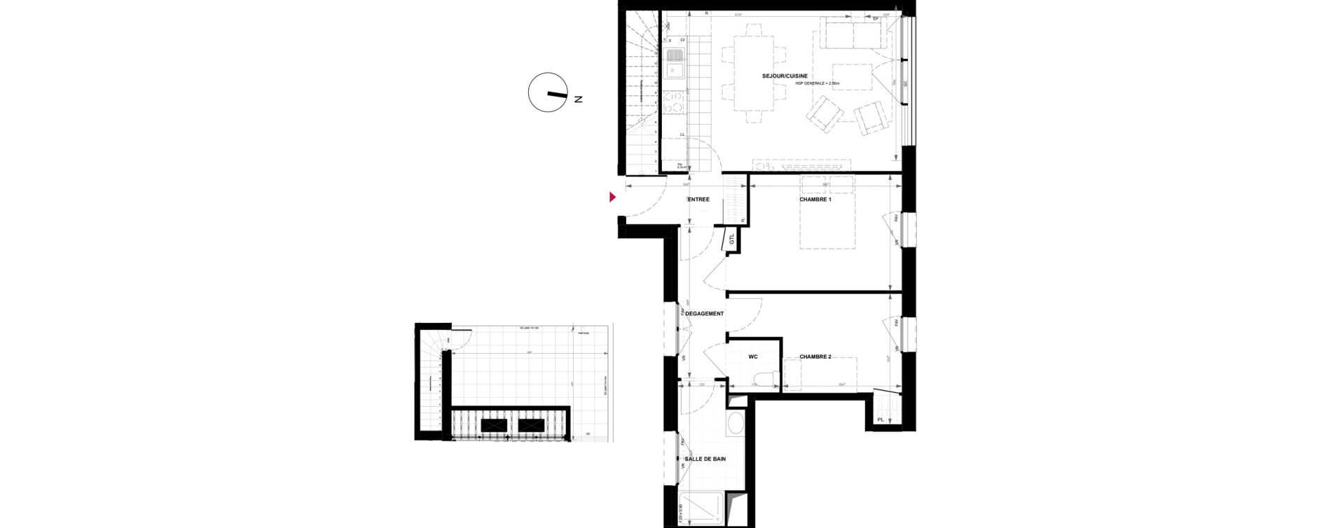 Appartement T3 de 63,30 m2 &agrave; Gennevilliers Village chandon