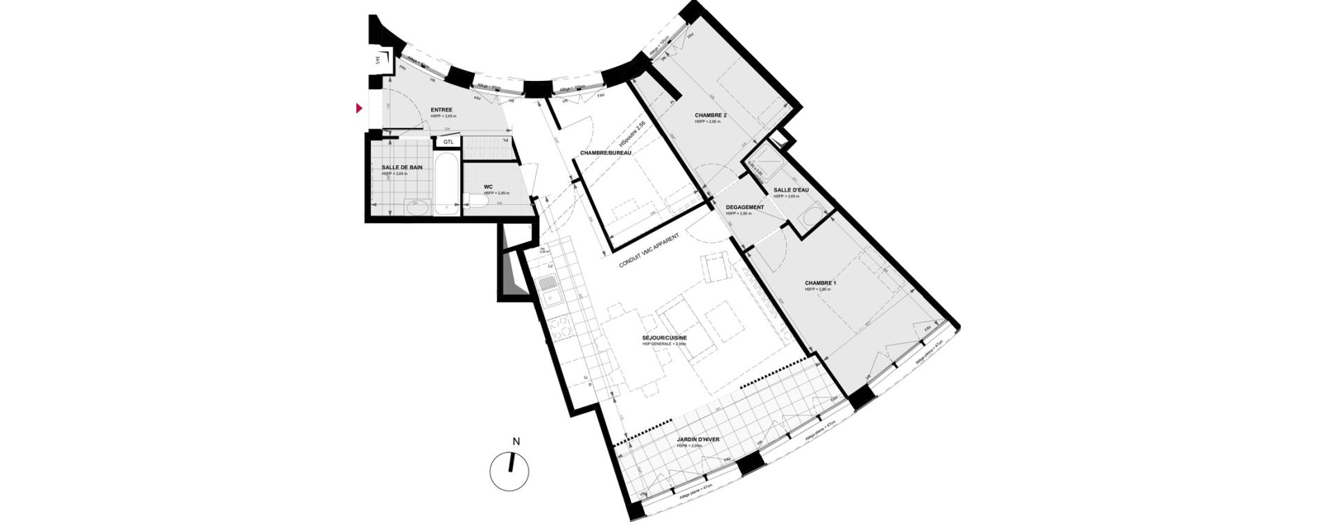 Appartement T4 de 88,20 m2 &agrave; Gennevilliers Village chandon