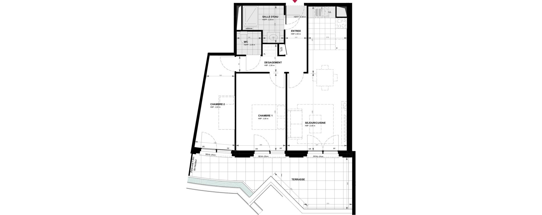 Appartement T3 de 58,10 m2 &agrave; Gennevilliers Village chandon