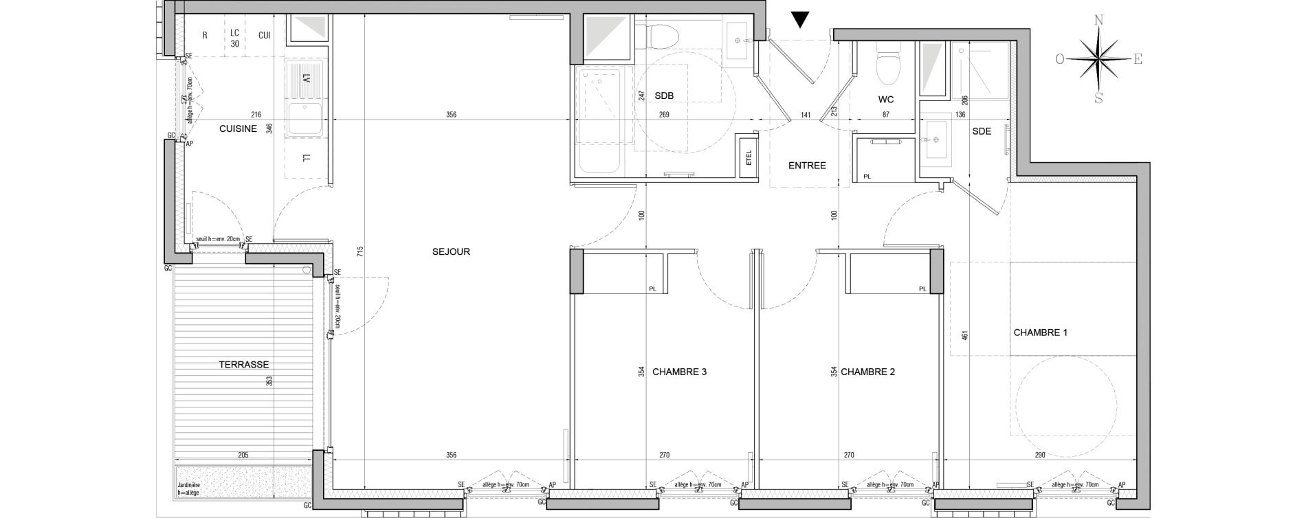 Appartement T4 de 83,25 m2 &agrave; Gennevilliers Les agnettes