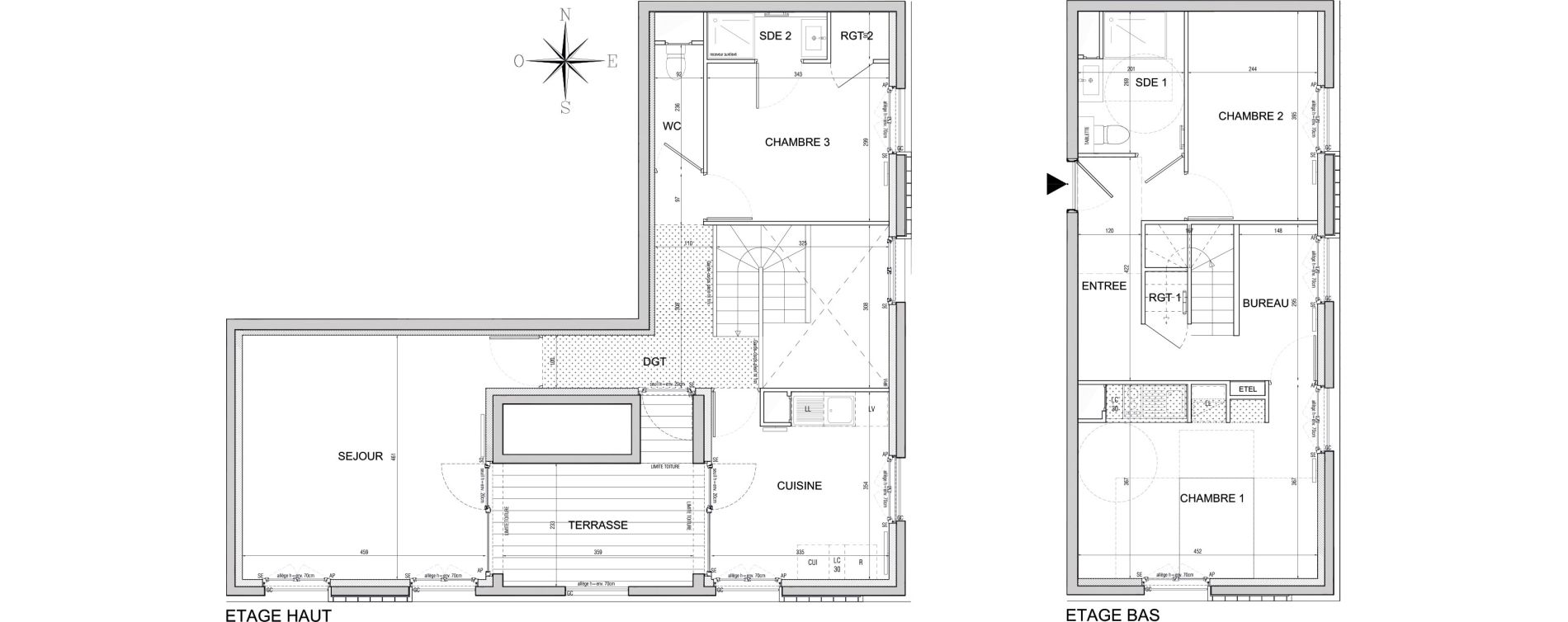 Duplex T4 de 99,74 m2 &agrave; Gennevilliers Les agnettes