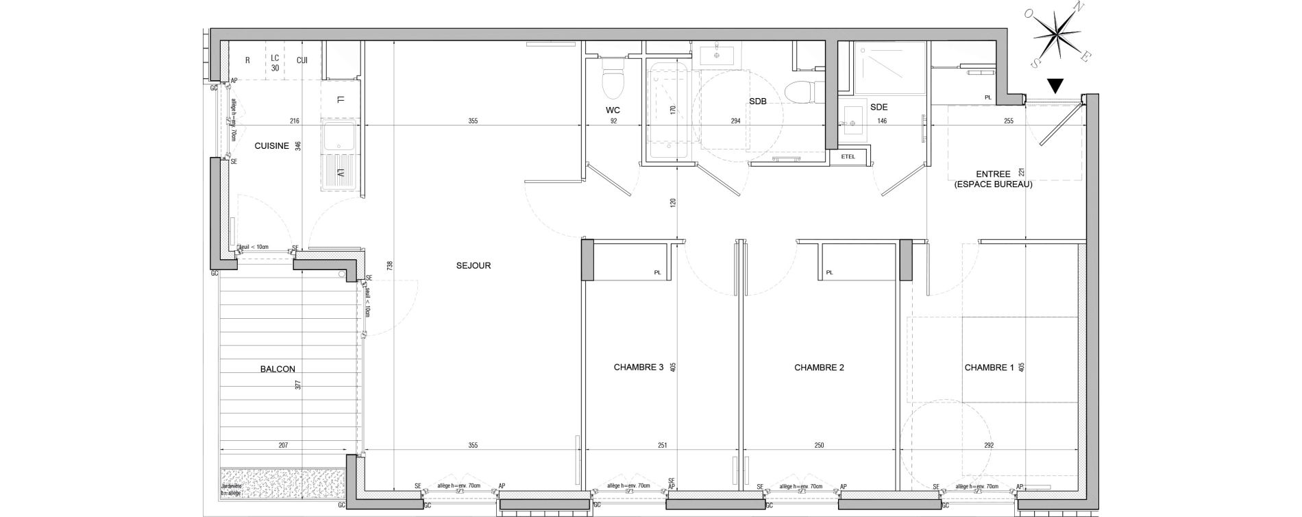 Appartement T4 de 87,61 m2 &agrave; Gennevilliers Les agnettes