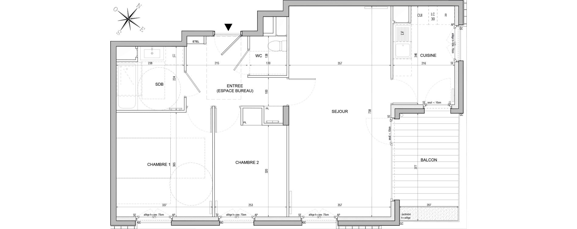 Appartement T3 de 68,50 m2 &agrave; Gennevilliers Les agnettes