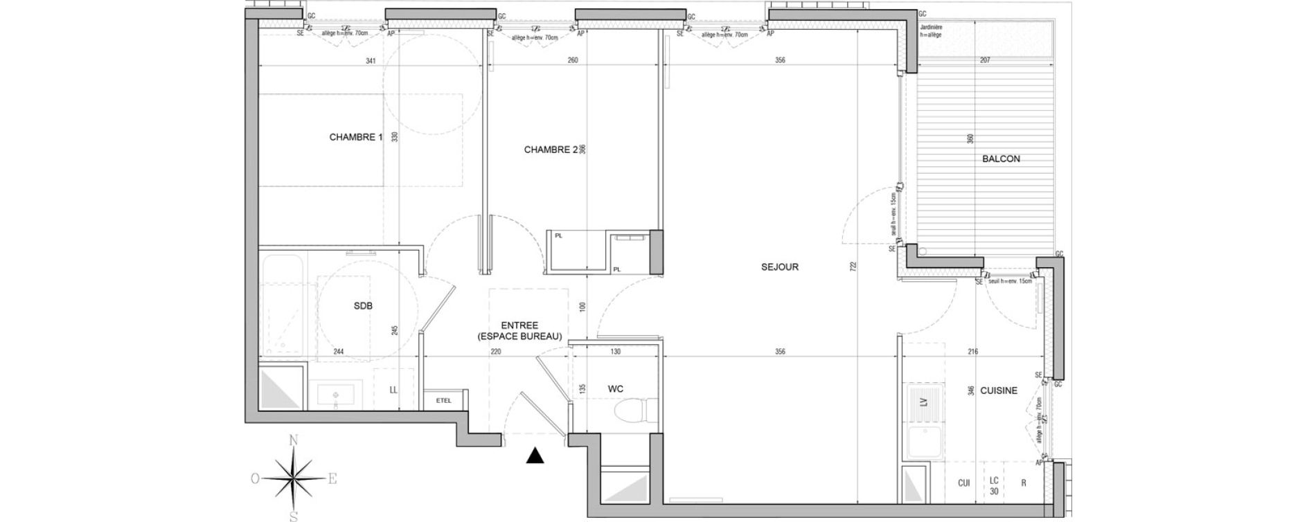 Appartement T3 de 67,62 m2 &agrave; Gennevilliers Les agnettes