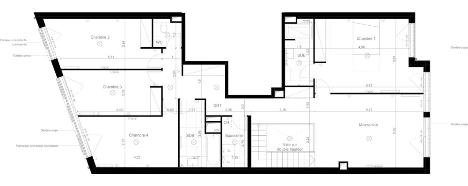 Duplex T5 de 180,24 m2 &agrave; Issy-Les-Moulineaux Les hauts d issy