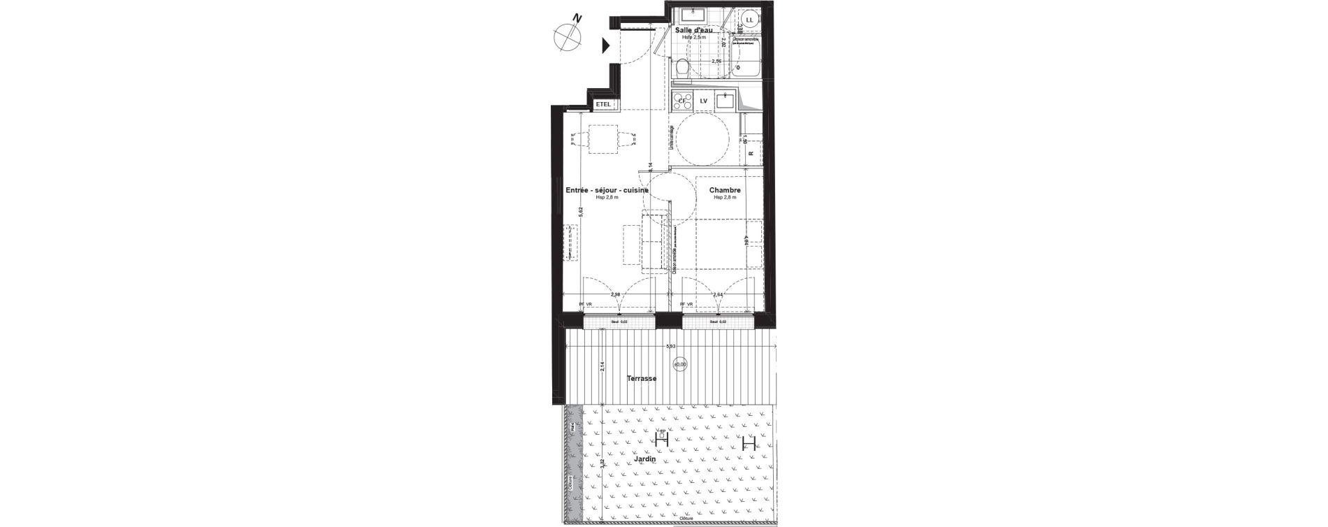 Appartement T2 de 41,10 m2 &agrave; Issy-Les-Moulineaux Les hauts d issy