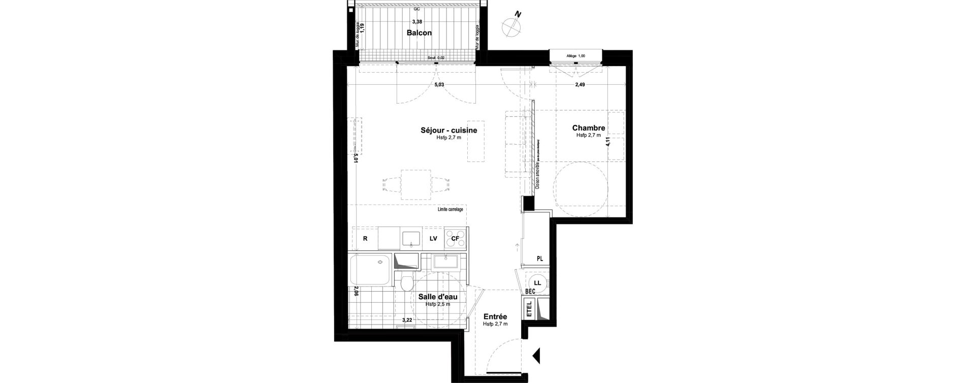 Appartement T2 de 47,50 m2 &agrave; Issy-Les-Moulineaux Les hauts d issy