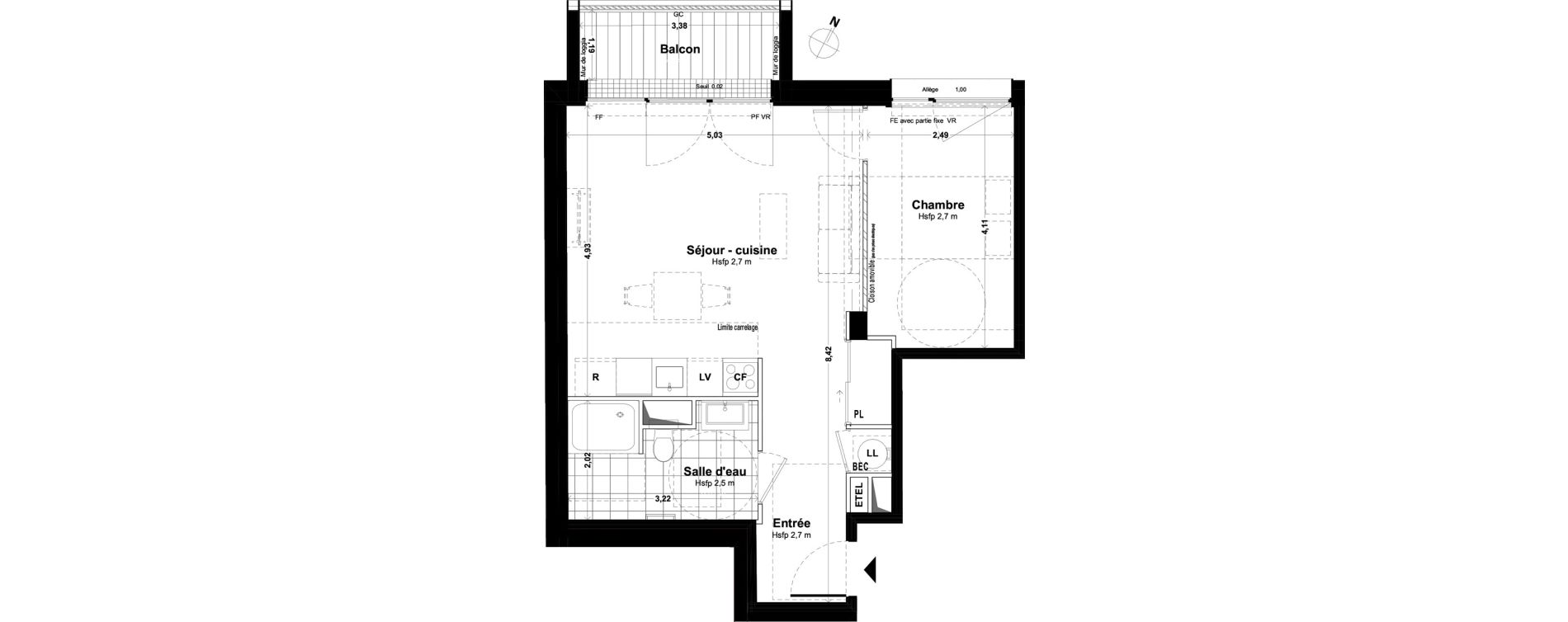 Appartement T2 de 47,00 m2 &agrave; Issy-Les-Moulineaux Les hauts d issy