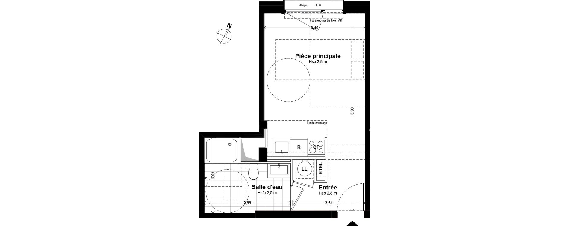 Appartement T1 de 27,40 m2 &agrave; Issy-Les-Moulineaux Les hauts d issy