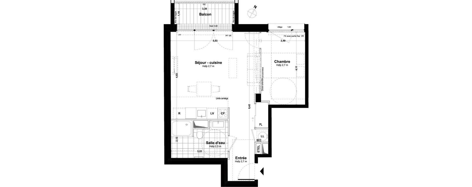 Appartement T2 de 47,30 m2 &agrave; Issy-Les-Moulineaux Les hauts d issy