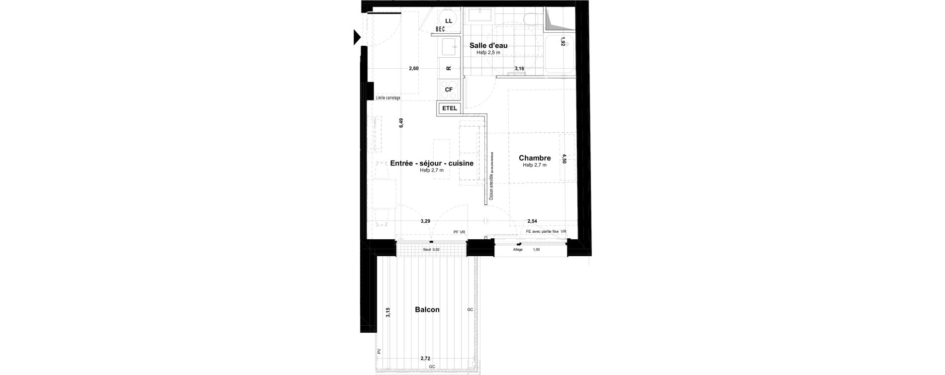 Appartement T2 de 36,20 m2 &agrave; Issy-Les-Moulineaux Les hauts d issy