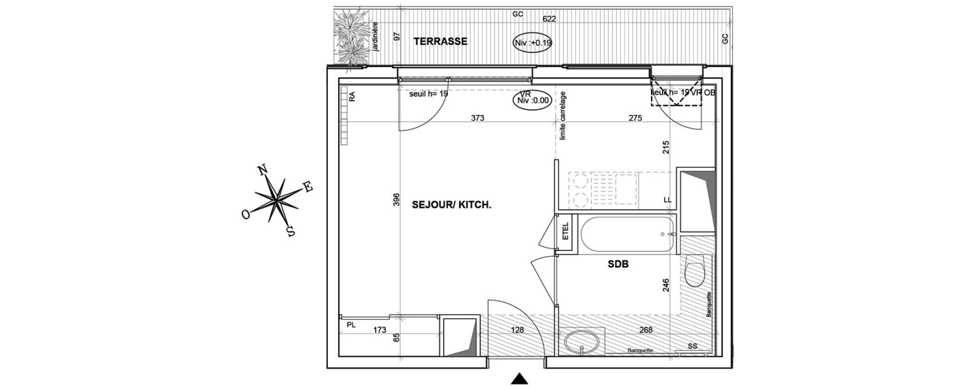 Appartement T1 de 28,37 m2 &agrave; Issy-Les-Moulineaux Centre