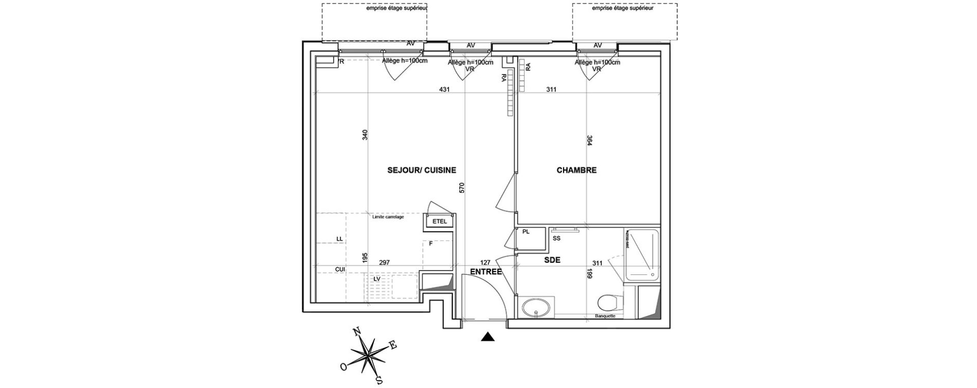 Appartement T2 de 39,31 m2 &agrave; Issy-Les-Moulineaux Centre