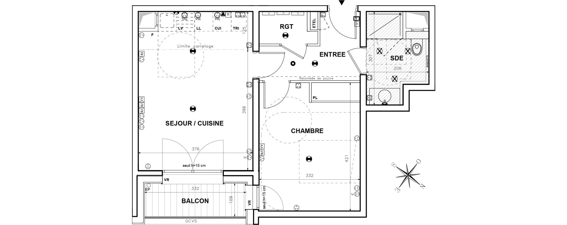 Appartement T2 de 45,20 m2 &agrave; Issy-Les-Moulineaux Centre