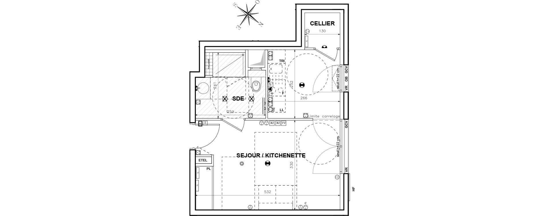 Appartement T1 de 30,95 m2 &agrave; Issy-Les-Moulineaux Centre