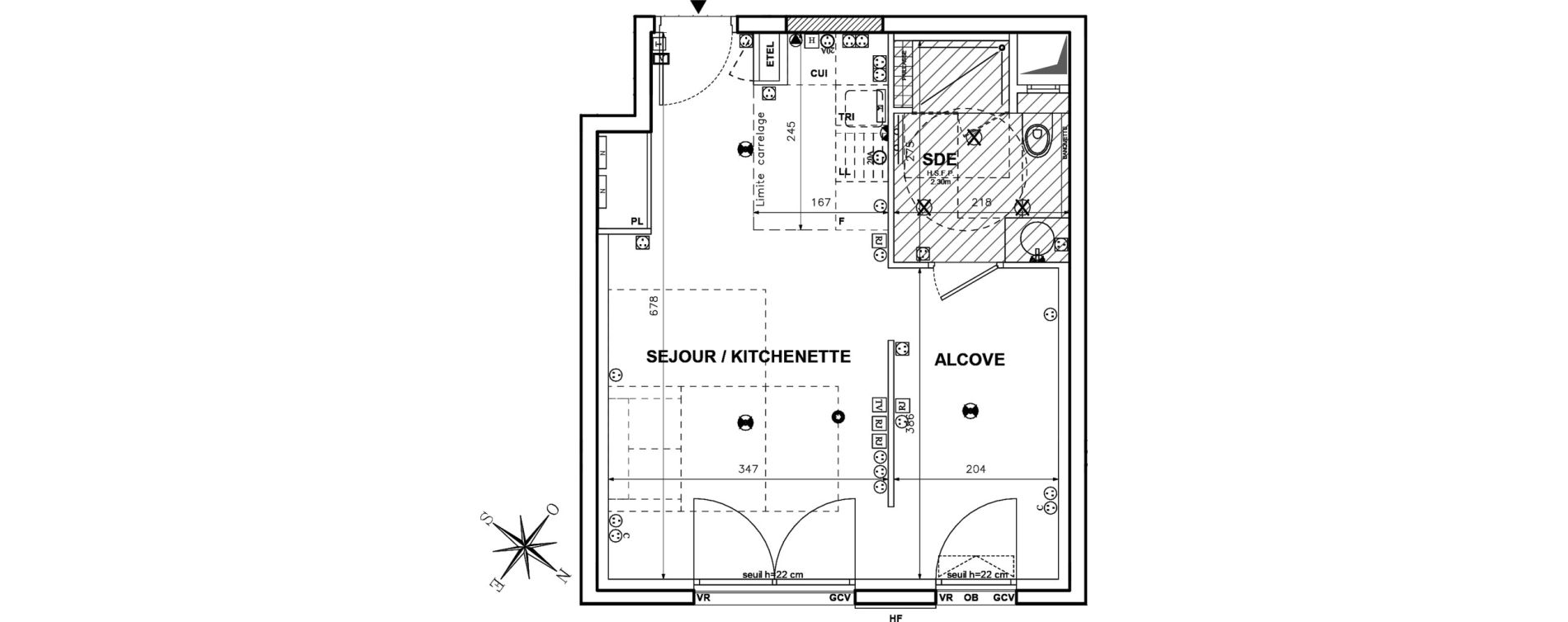 Appartement T1 de 36,04 m2 &agrave; Issy-Les-Moulineaux Centre