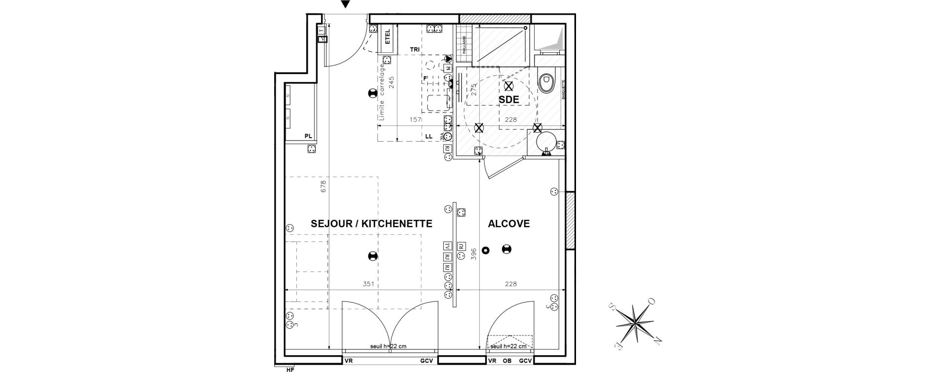 Appartement T1 de 36,82 m2 &agrave; Issy-Les-Moulineaux Centre