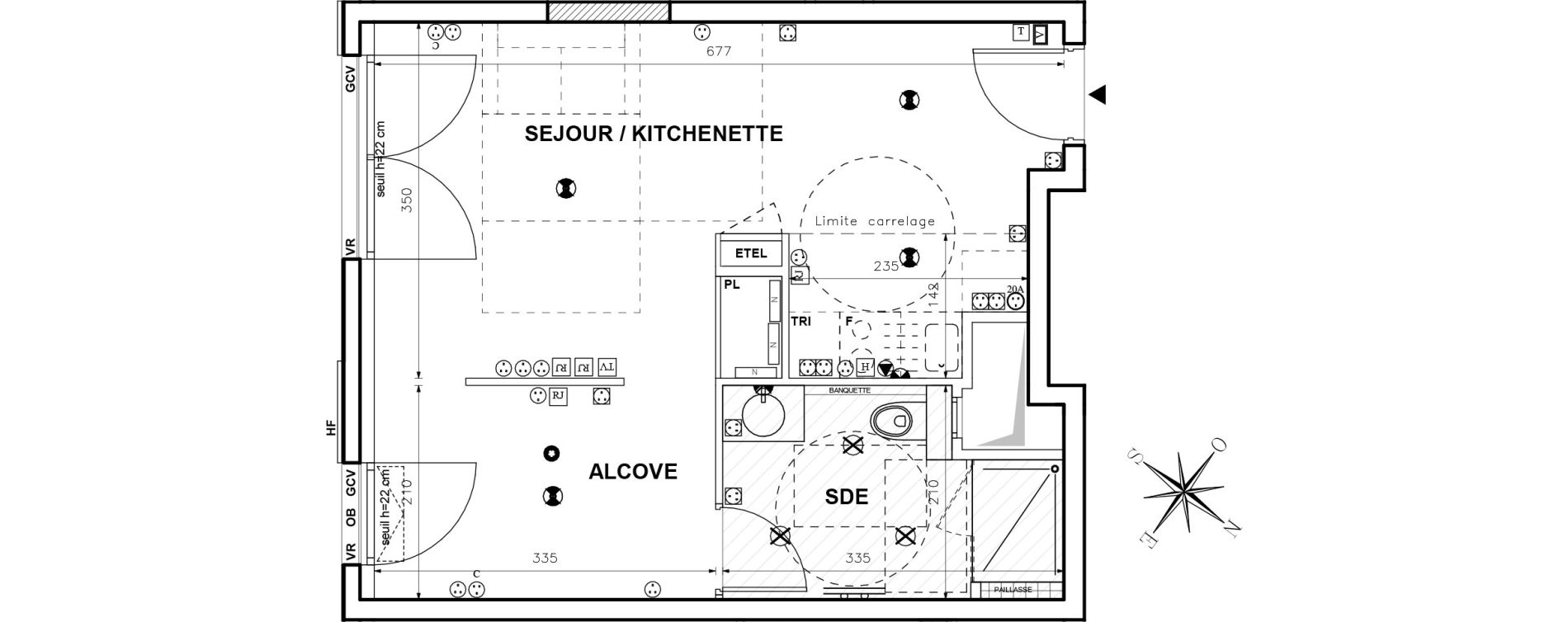 Appartement T1 de 35,34 m2 &agrave; Issy-Les-Moulineaux Centre