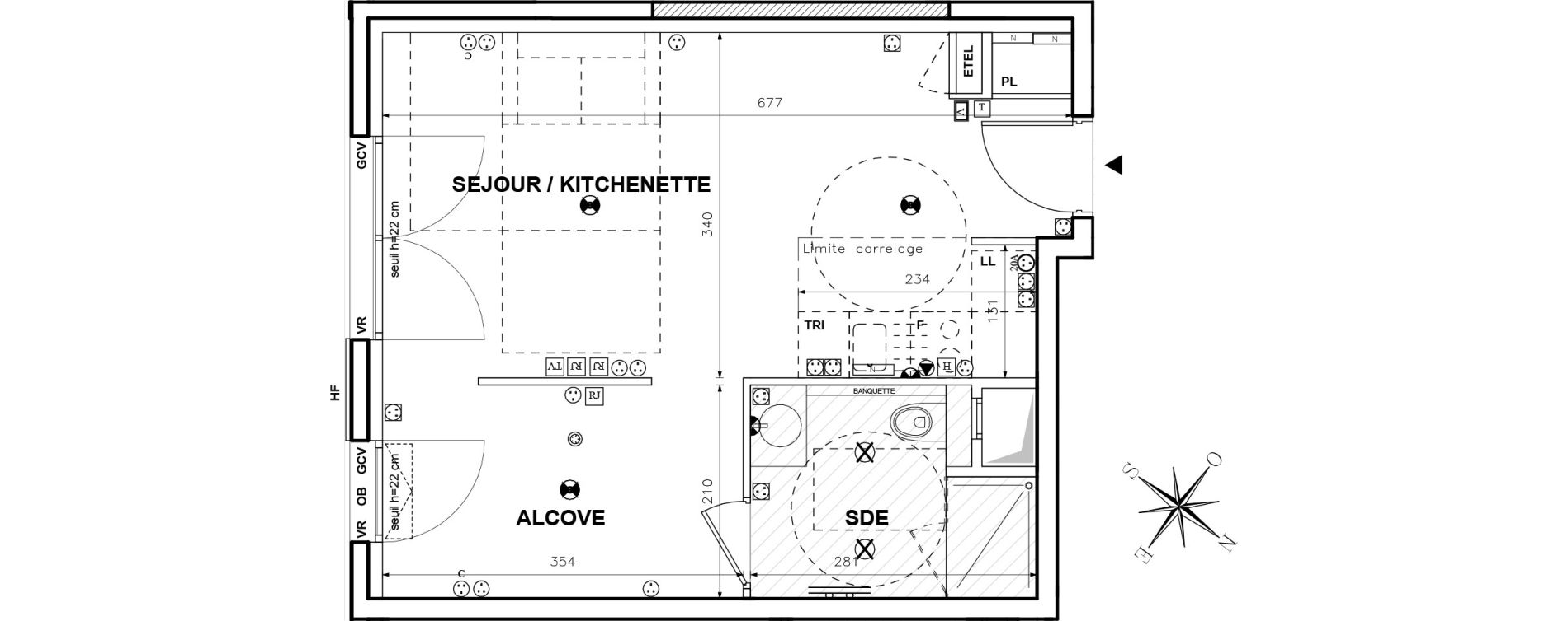 Appartement T1 de 34,84 m2 &agrave; Issy-Les-Moulineaux Centre