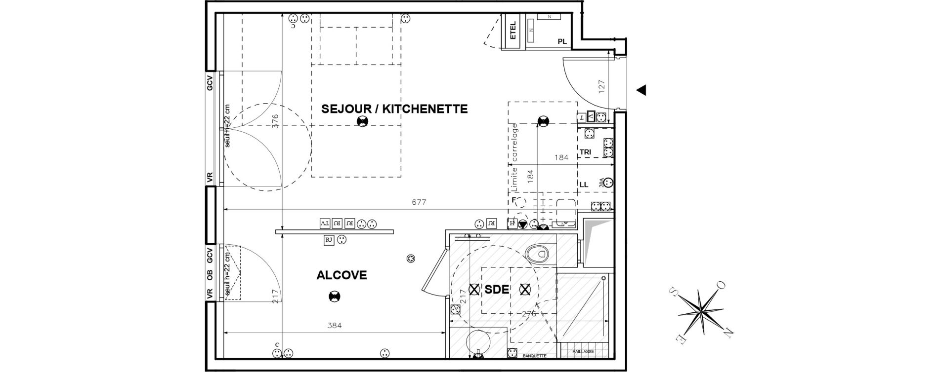 Appartement T1 de 39,32 m2 &agrave; Issy-Les-Moulineaux Centre