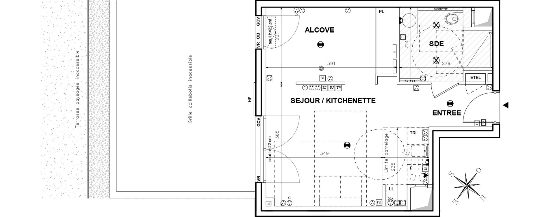 Appartement T1 de 33,83 m2 &agrave; Issy-Les-Moulineaux Centre