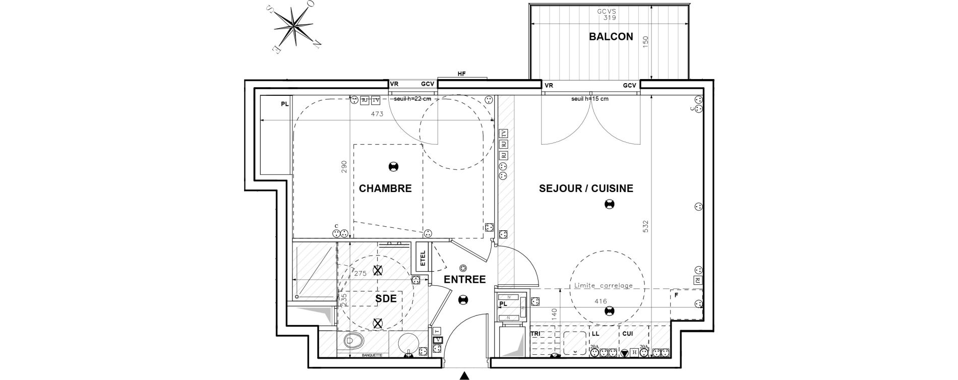 Appartement T2 de 42,20 m2 &agrave; Issy-Les-Moulineaux Centre