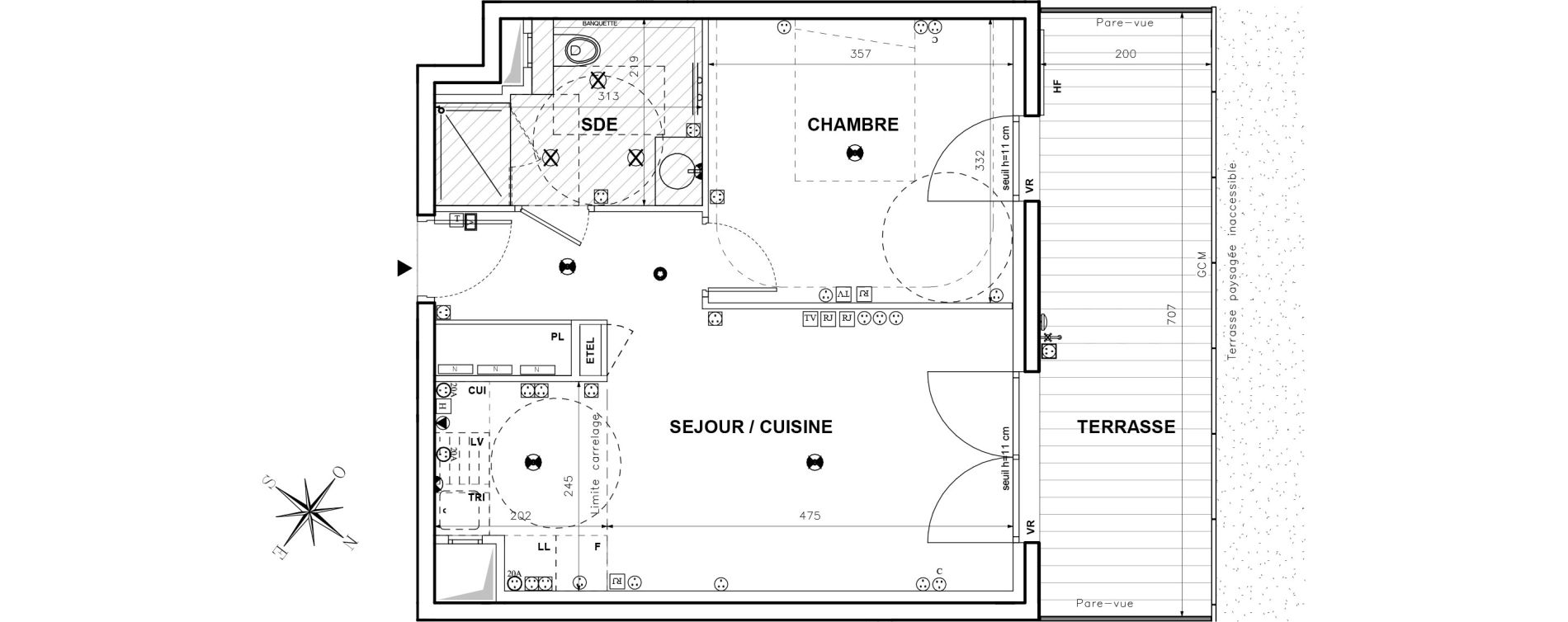 Appartement T2 de 42,36 m2 &agrave; Issy-Les-Moulineaux Centre
