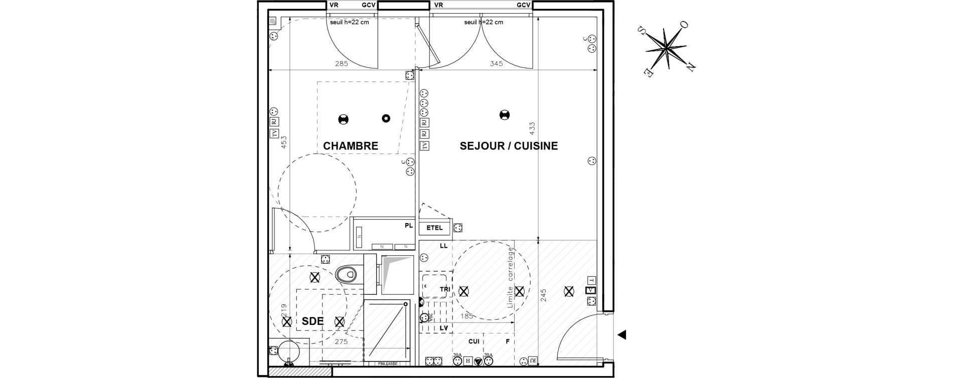 Appartement T2 de 41,11 m2 &agrave; Issy-Les-Moulineaux Centre