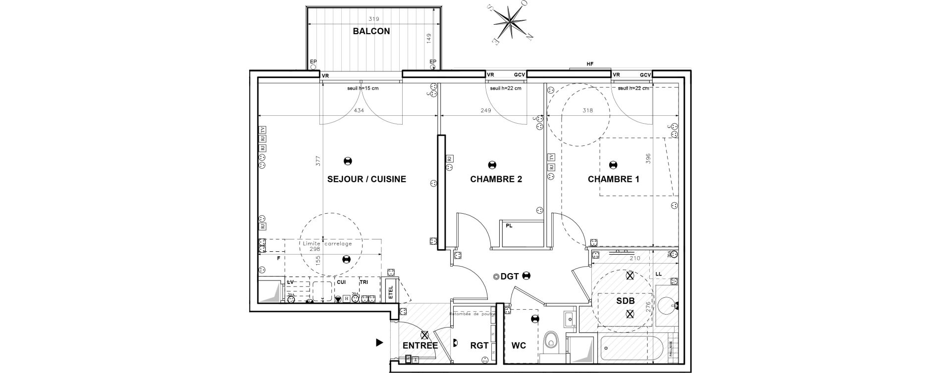 Appartement T3 de 60,38 m2 &agrave; Issy-Les-Moulineaux Centre