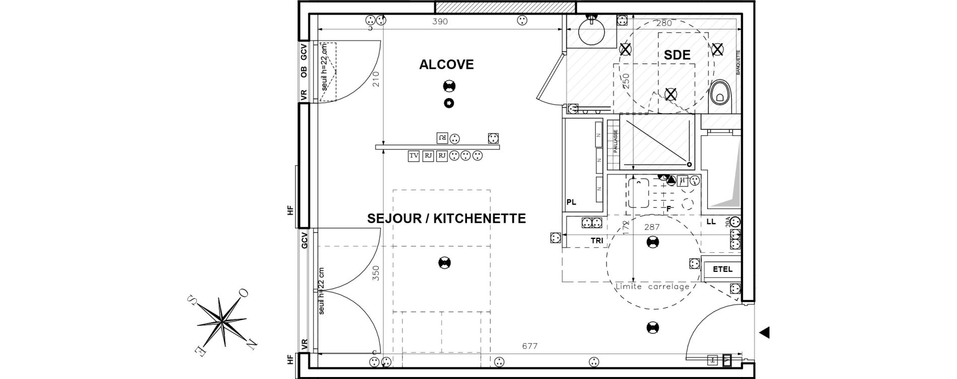 Appartement T1 de 36,37 m2 &agrave; Issy-Les-Moulineaux Centre