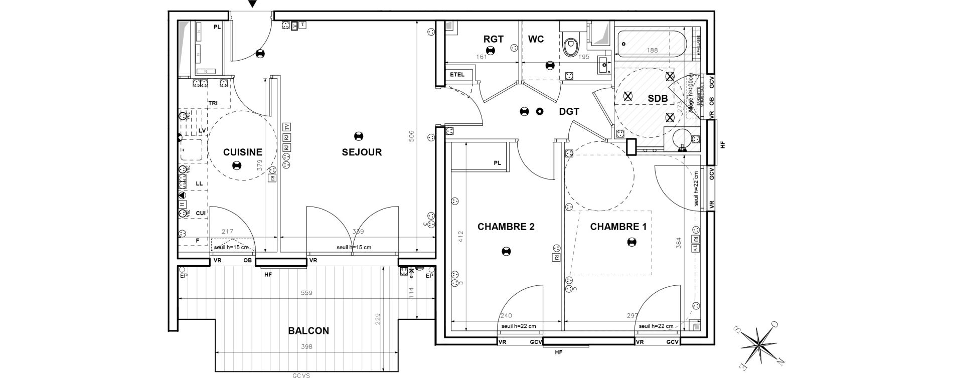 Appartement T3 de 62,44 m2 &agrave; Issy-Les-Moulineaux Centre