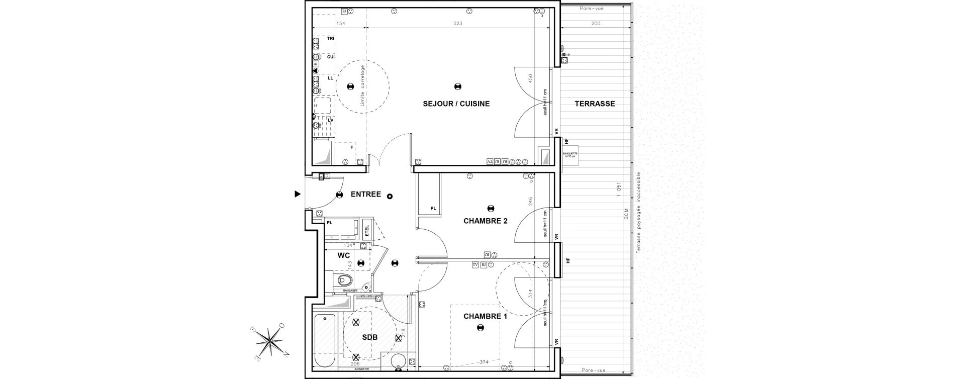 Appartement T3 de 65,25 m2 &agrave; Issy-Les-Moulineaux Centre