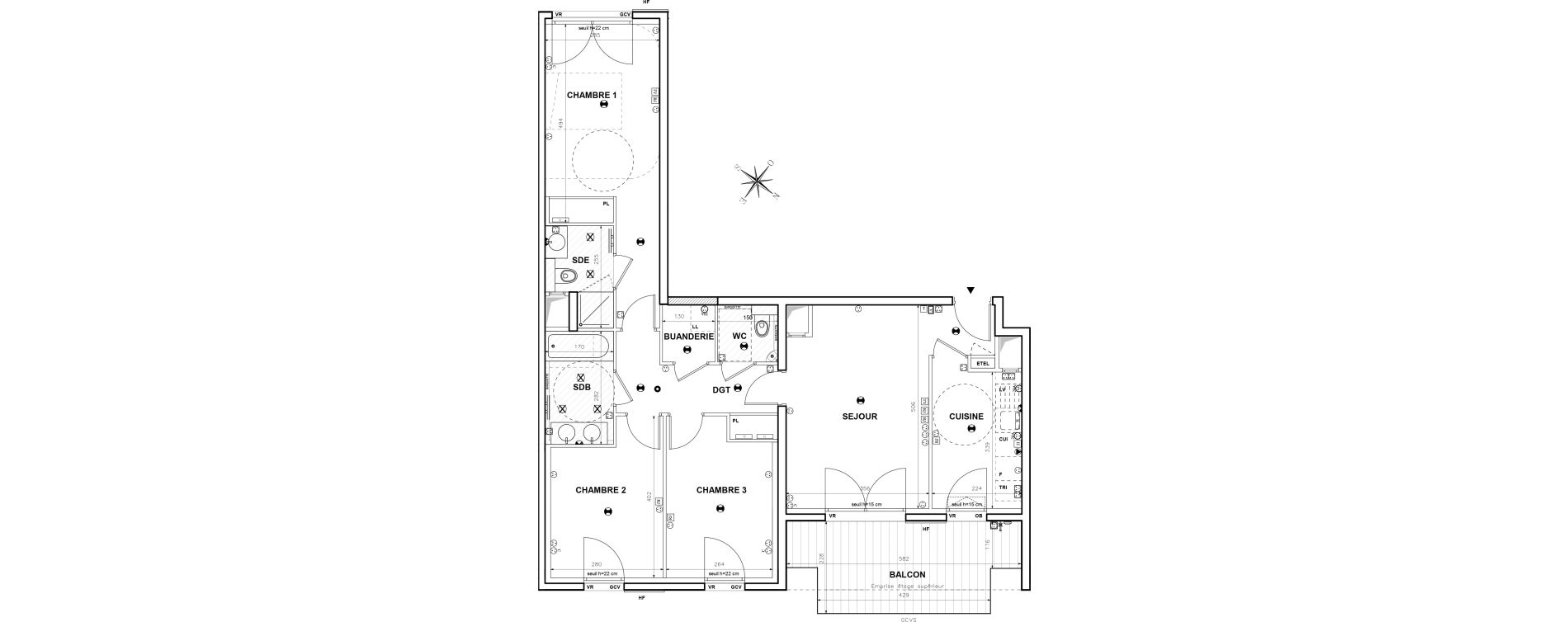 Appartement T4 de 82,61 m2 &agrave; Issy-Les-Moulineaux Centre