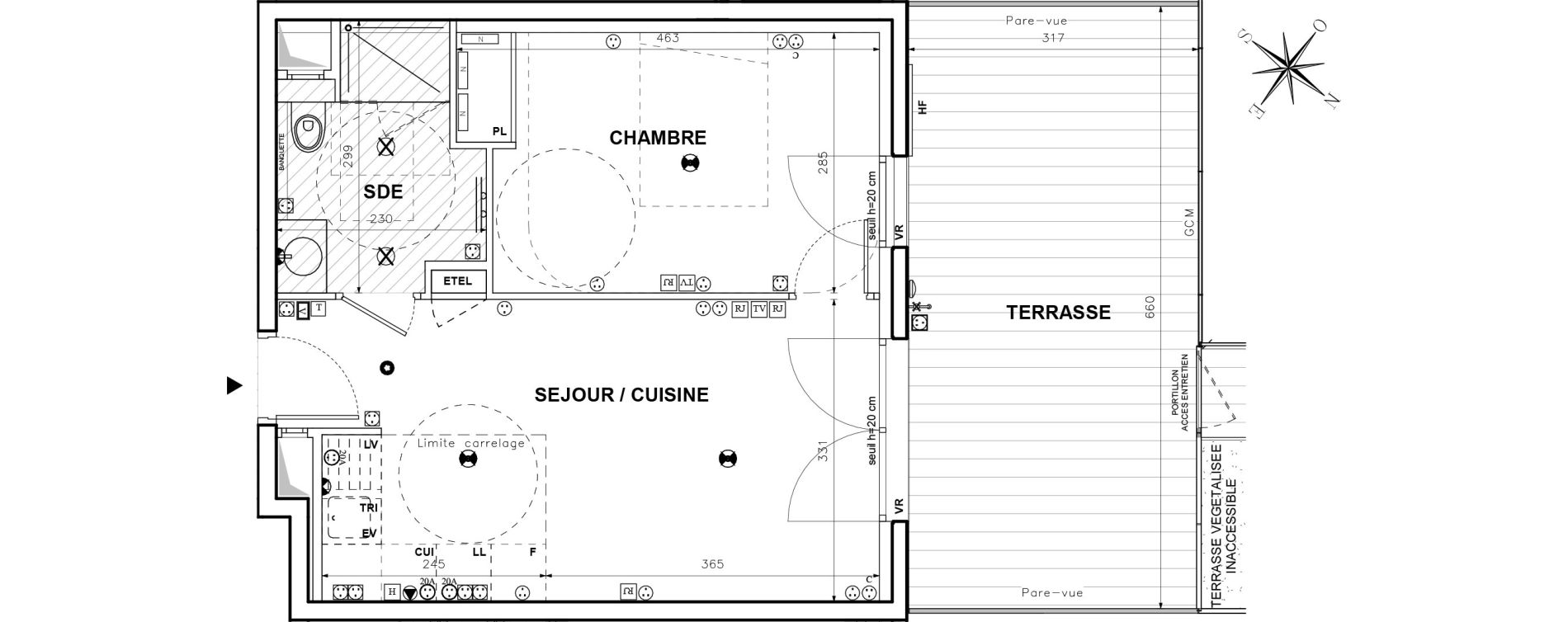Appartement T2 de 38,82 m2 &agrave; Issy-Les-Moulineaux Centre