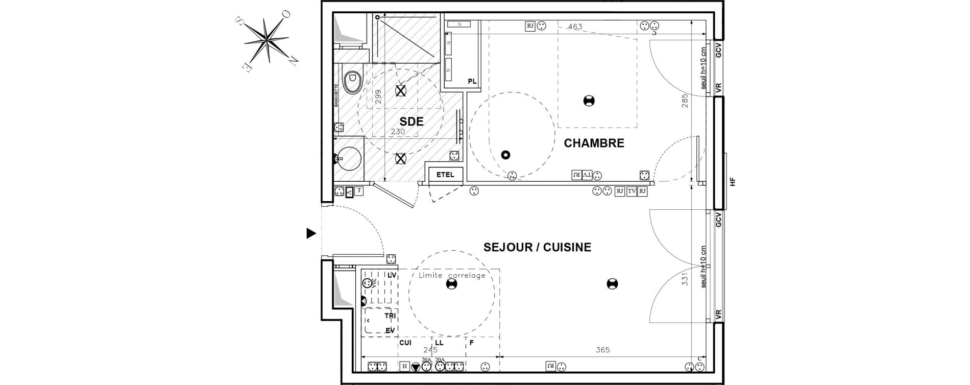 Appartement T2 de 38,82 m2 &agrave; Issy-Les-Moulineaux Centre