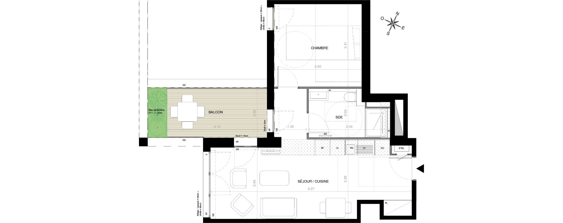 Appartement T2 de 45,30 m2 &agrave; Issy-Les-Moulineaux L&eacute;on blum