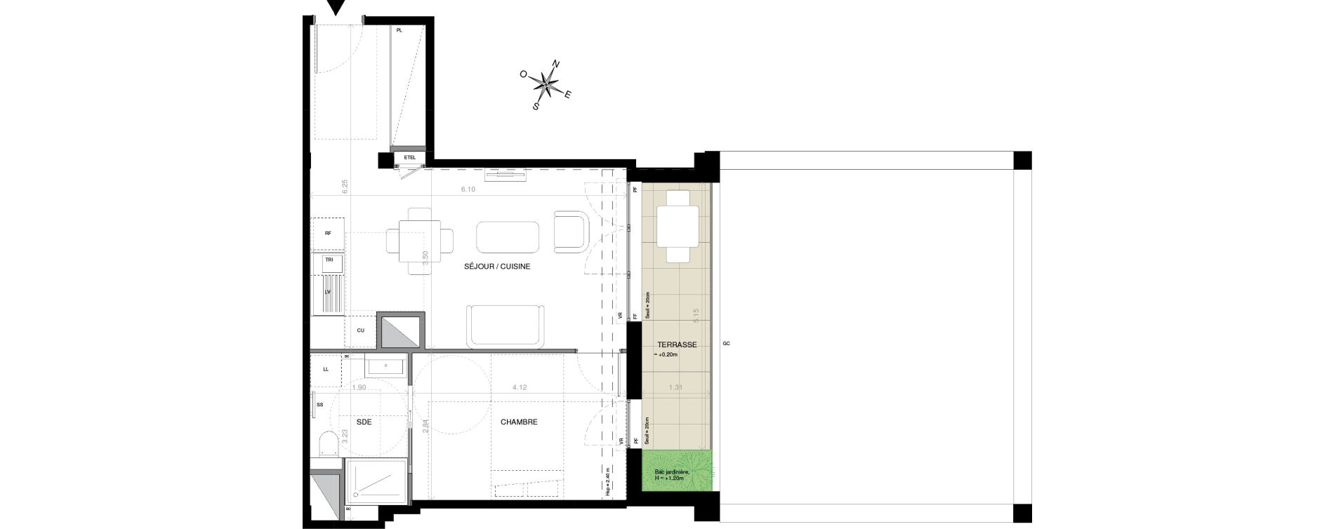 Appartement T2 de 43,20 m2 &agrave; Issy-Les-Moulineaux L&eacute;on blum
