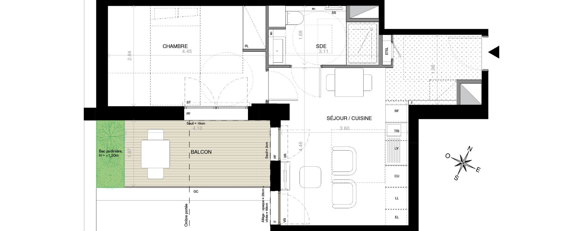 Appartement T2 de 37,30 m2 &agrave; Issy-Les-Moulineaux L&eacute;on blum