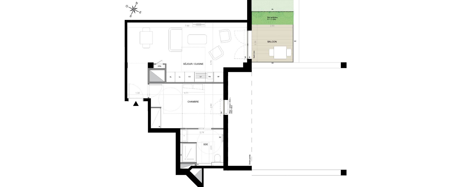 Appartement T2 de 46,30 m2 &agrave; Issy-Les-Moulineaux L&eacute;on blum