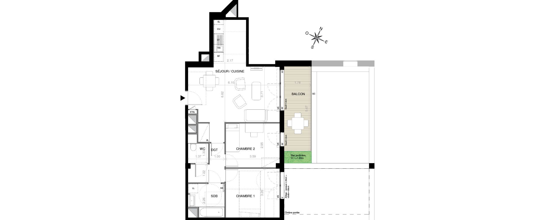 Appartement T3 de 64,40 m2 &agrave; Issy-Les-Moulineaux L&eacute;on blum