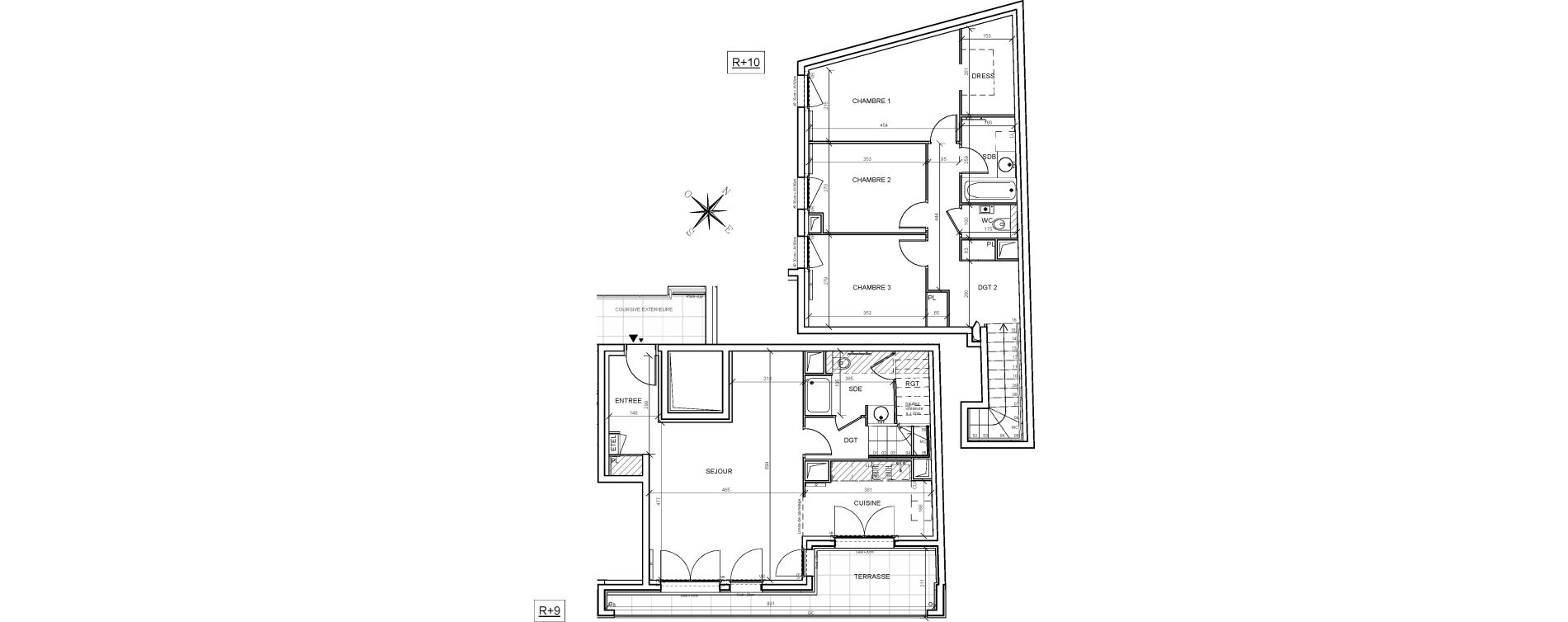Duplex T4 de 99,54 m2 &agrave; Issy-Les-Moulineaux Centre