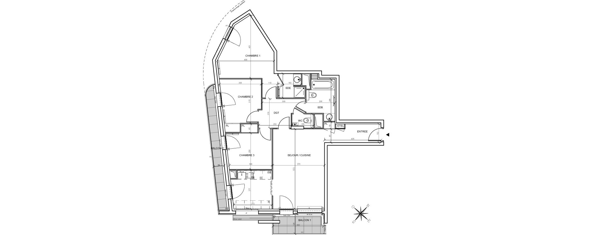Appartement T4 de 82,96 m2 &agrave; Issy-Les-Moulineaux Centre