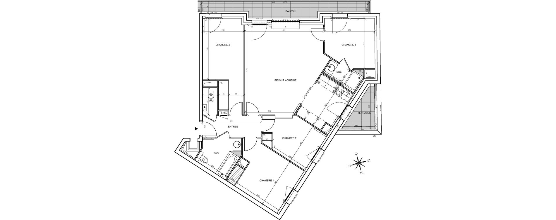 Appartement T5 de 93,04 m2 &agrave; Issy-Les-Moulineaux Centre