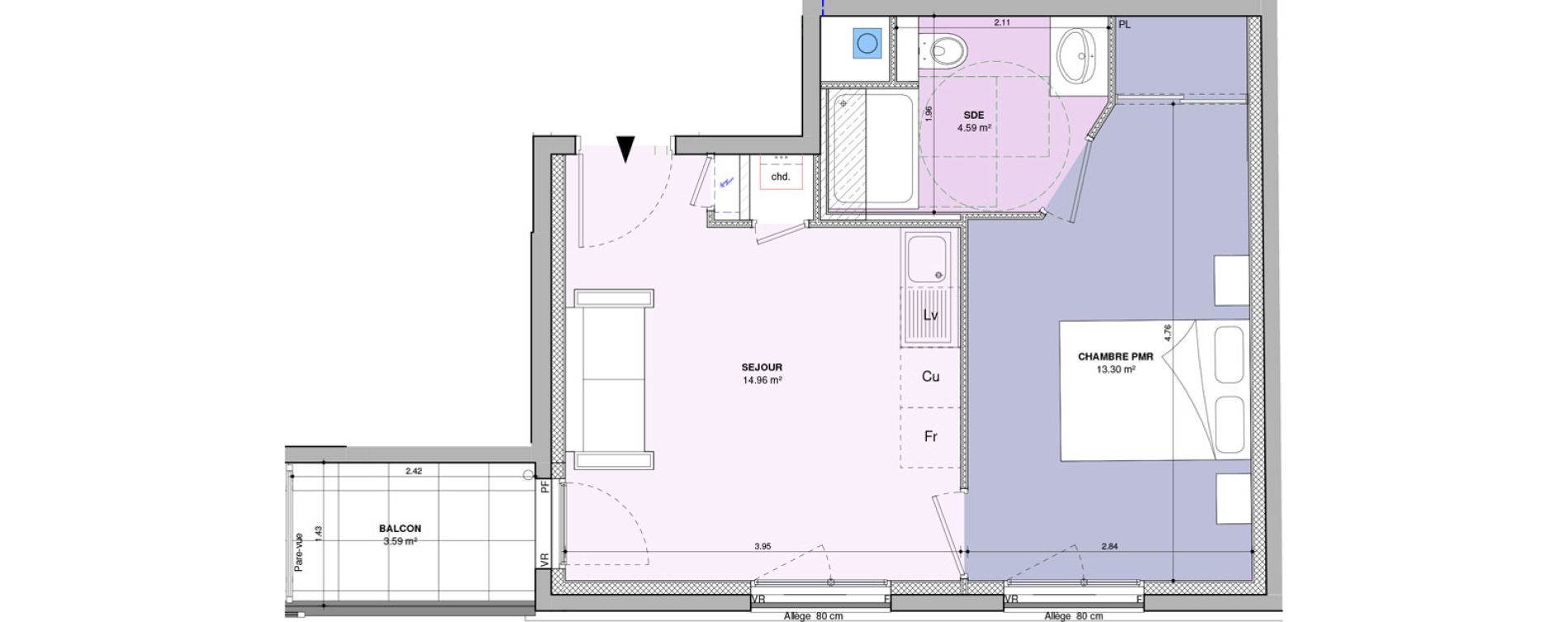 Appartement T2 de 32,85 m2 &agrave; Issy-Les-Moulineaux Parc henri barbusse