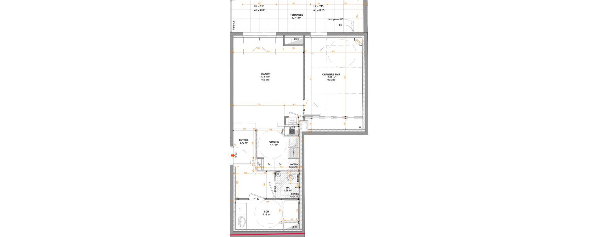 Appartement T2 de 49,85 m2 &agrave; Issy-Les-Moulineaux Parc henri barbusse