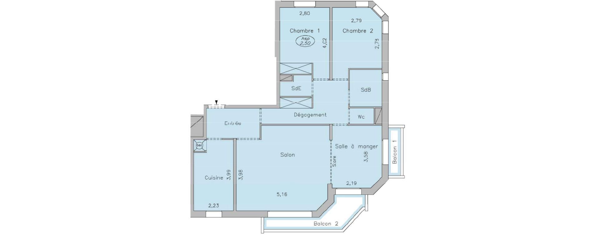 Appartement T4 de 83,90 m2 &agrave; Issy-Les-Moulineaux Le petit pont amphibie