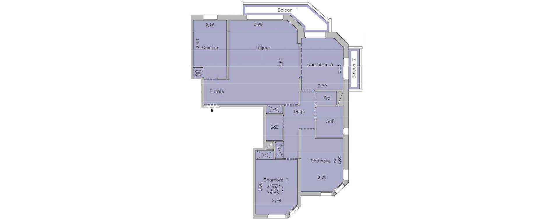 Appartement T4 de 82,40 m2 &agrave; Issy-Les-Moulineaux Le petit pont amphibie