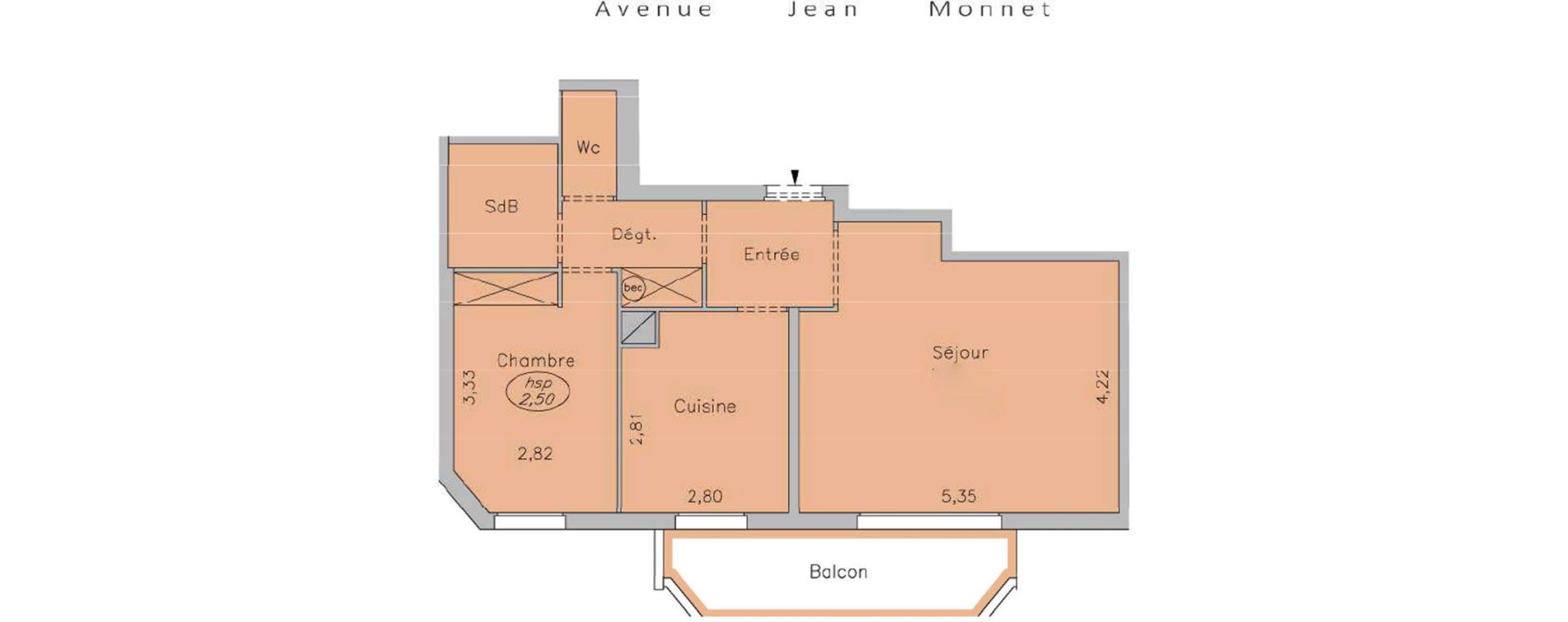 Appartement T2 de 56,10 m2 &agrave; Issy-Les-Moulineaux Le petit pont amphibie
