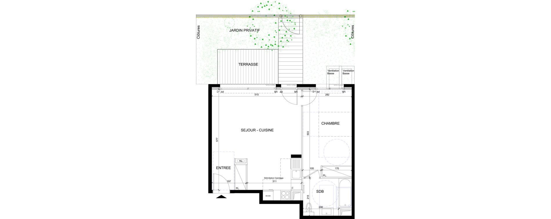 Appartement T2 de 50,08 m2 &agrave; Issy-Les-Moulineaux Jules guesde - mont&eacute;zy